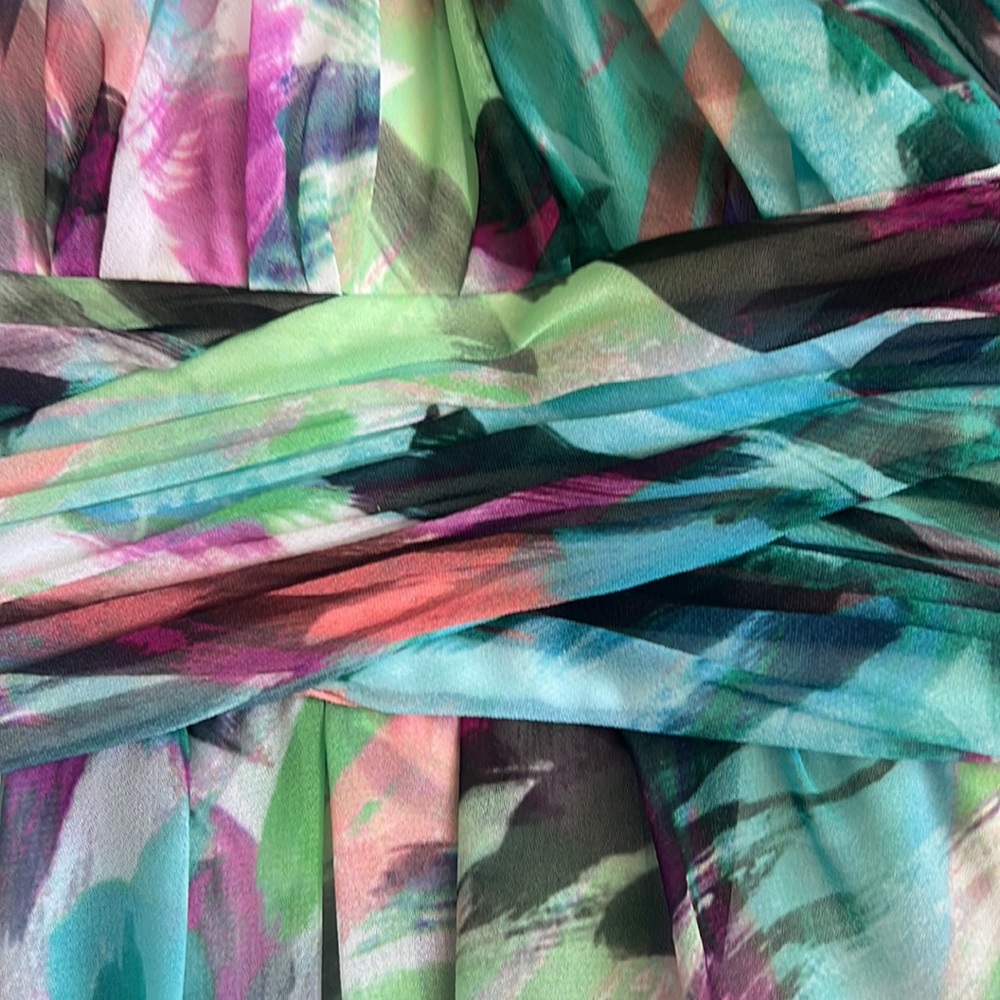 Multi Color Gown With Side Cutouts - image 4